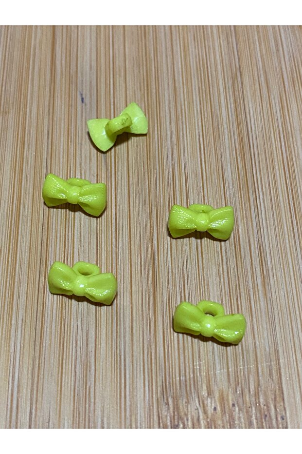 Bottom-Mounted Bowknot Button 5 mm 10 Pieces Green