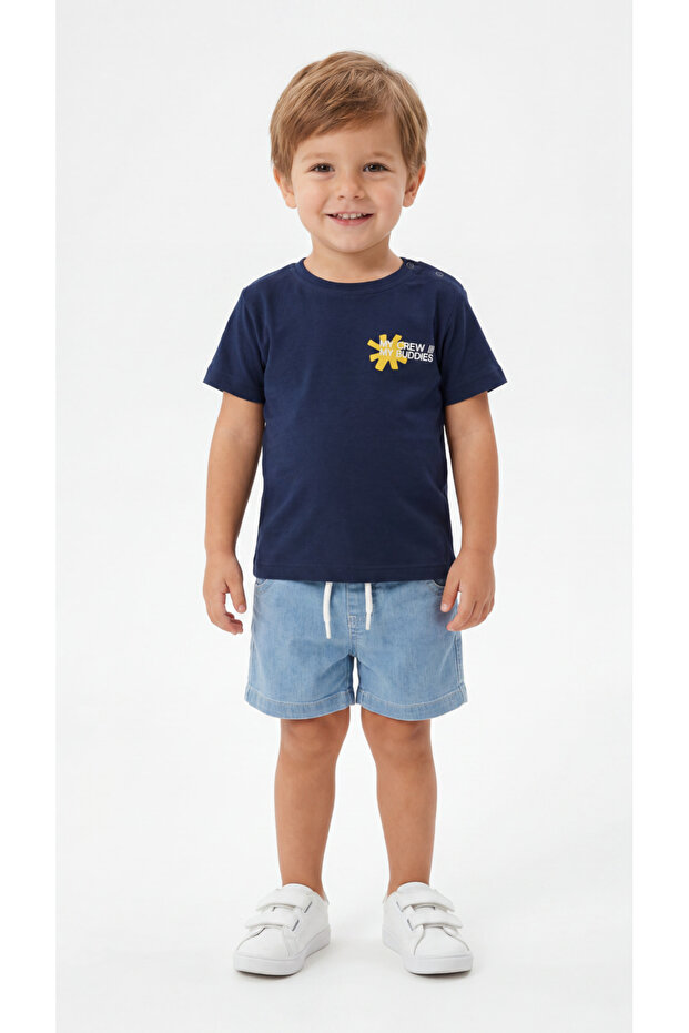 My Crew My Buddies Printed Baby Boy Top and Bottom Set
