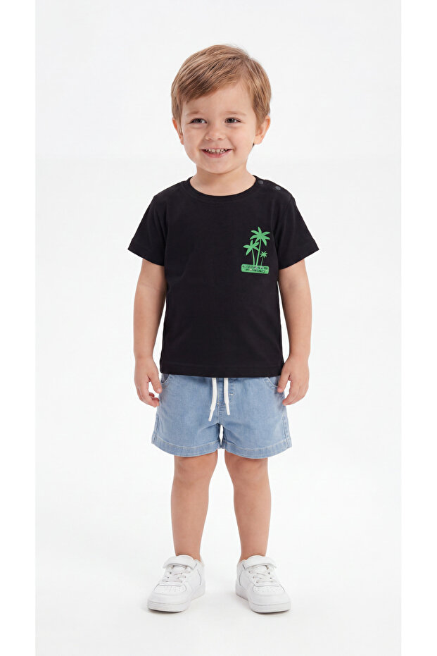 All I Need Are Palm Trees and a Warm Breeze Printed Baby Boy Top and Bottom Set