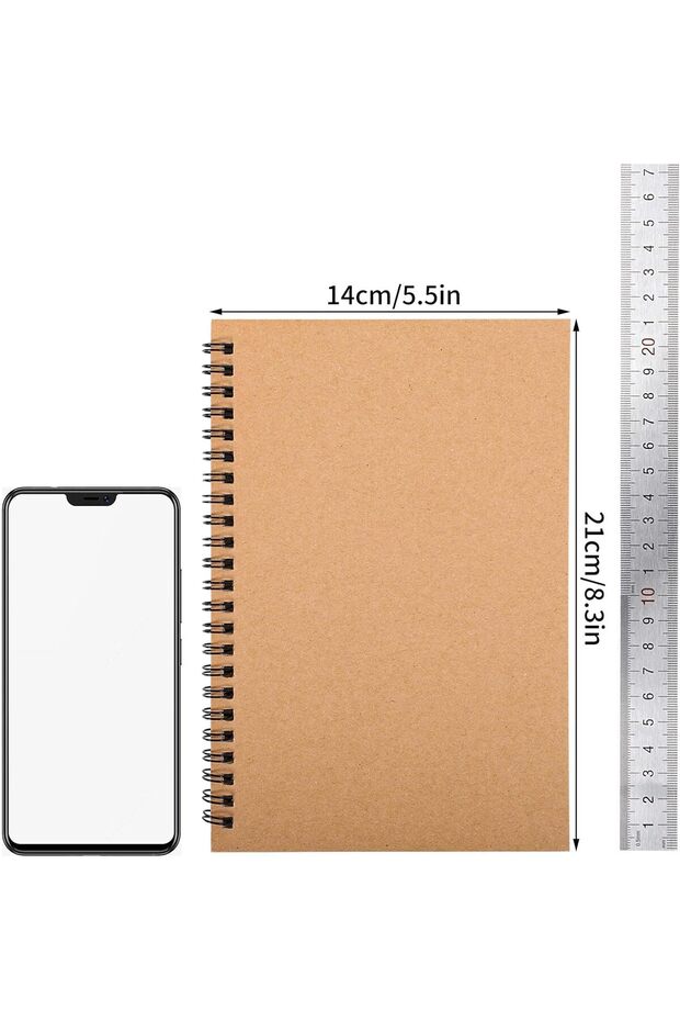 4 Packs Spiral Notebook A5, 120 Pages