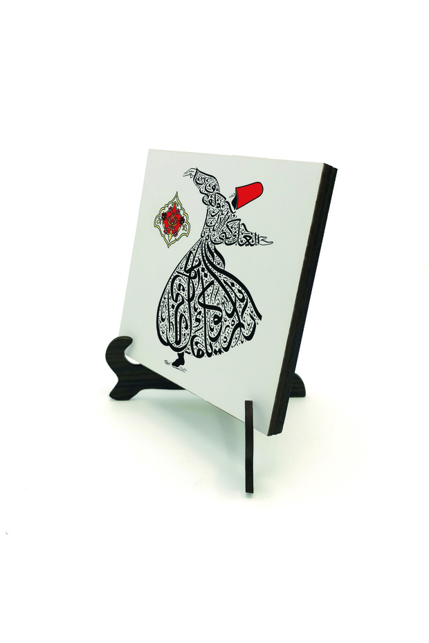 In the Form of a Guardian Angel, Look Like You Are Who You Are, or Be Who You Appear to Be. Printed Mdf Tabletop 10X10 Kh-206