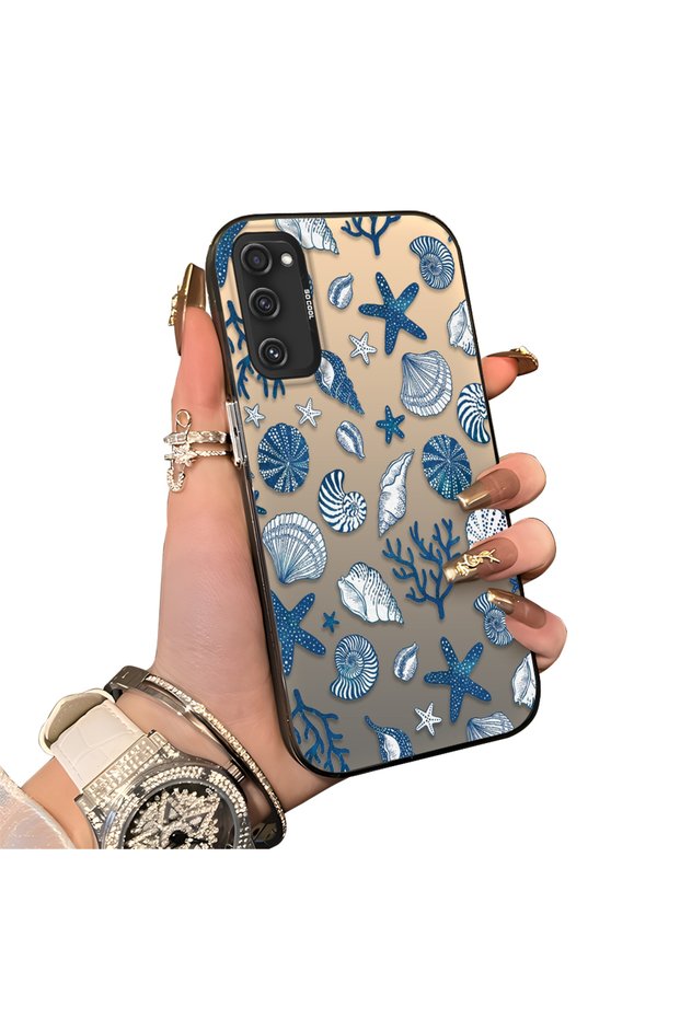 Samsung Galaxy S20 Fe 4G/5G Compatible Hard Acrylic Back Silicone Edge Lens Protection Stylish Print Case