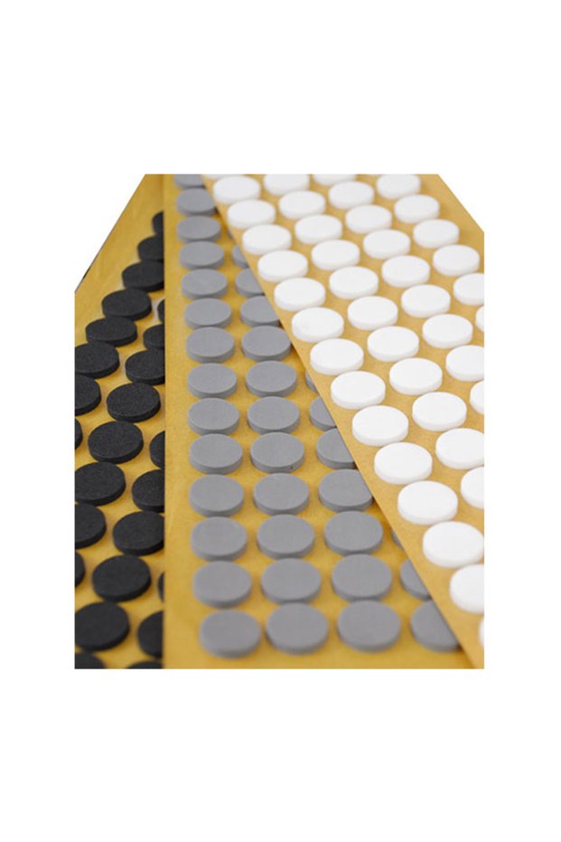 60 Pieces of Adhesive Backed Product Protection Sponge Eva (14 mm Diameter, 3 mm Height) Gray