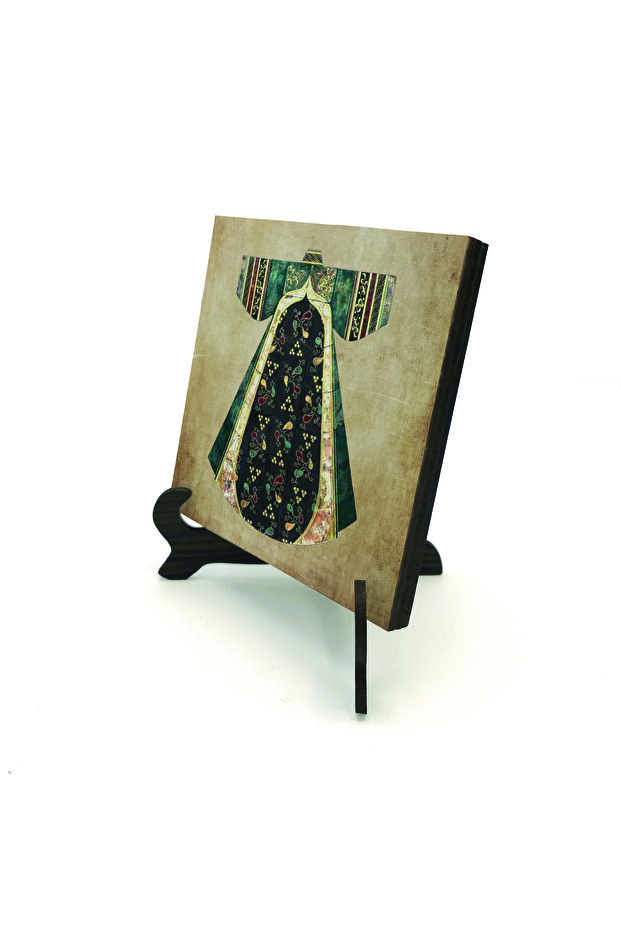 طاولة مكتبية من الخشب المضغوط (MDF) مطبوعة بتصميم قفطان القصر العثماني 10x10 KRT-82
