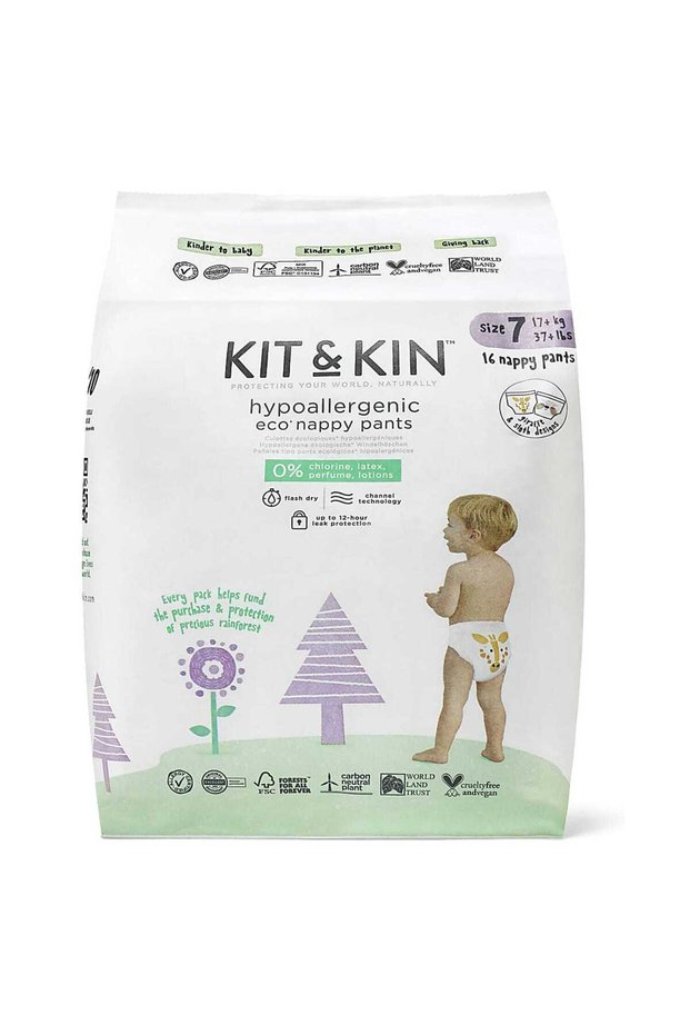 Kit & Kin Eco Pull Up Diaper Siz Xxl7 - 16 Pack
