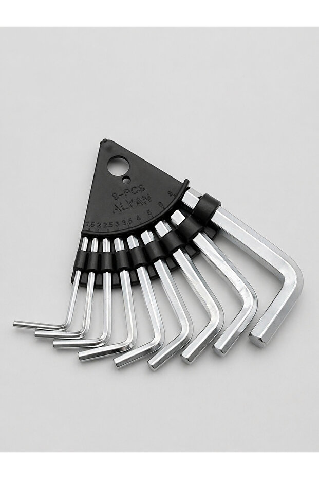 9-Piece Allen Wrench Set – Durable Steel, L-Type Allen Wrench Kit, with Carrying Tool, Multi-Purpose Use