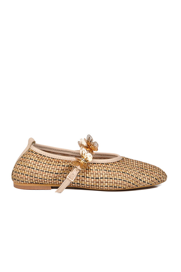 Beige Textile Lightweight Women's Ballerinas 697144 Z