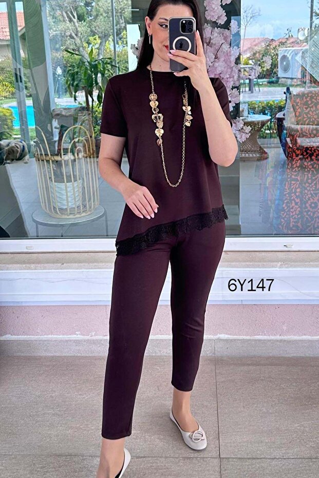 Lace Detail Modal Set 6Y147