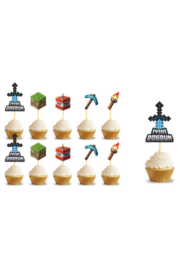 Pixel Themed Toothpicks 10 Pieces
