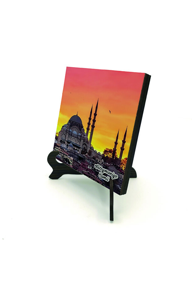 طاولة مكتبية من خشب MDF مطبوع عليها مسجد سليمانيه في اسطنبول 10x10 KRT-166