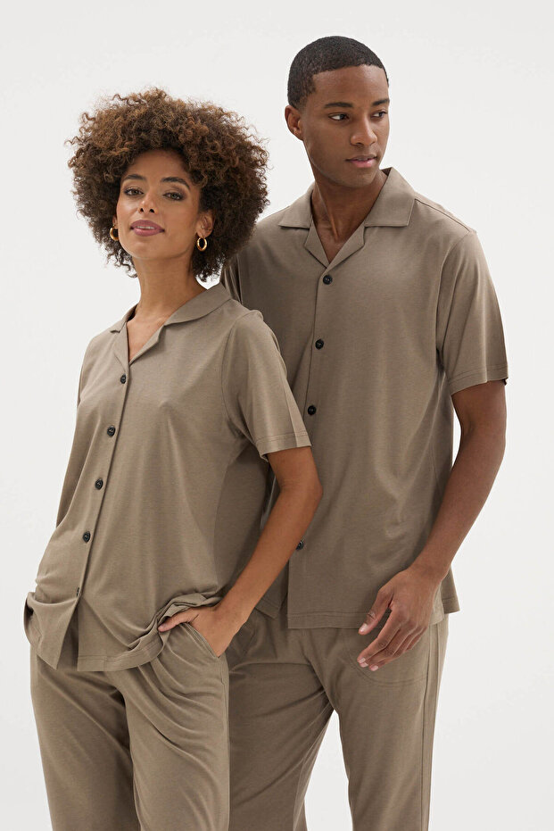 Special Design Women's and Men's 2-Piece Pajama Set, Short and Long Sleeve, Special for Couples