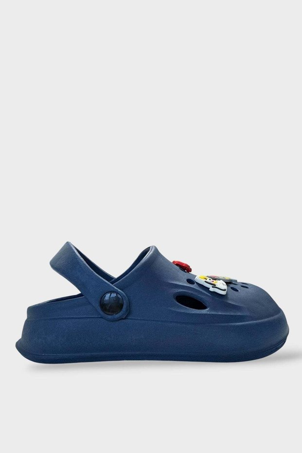 Children's Ultra Soft Figured Beach Pool Sea Eva Slippers Dark Blue