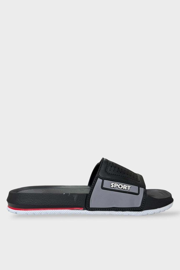 Casual Men's Slippers Suitable for Summer Wet Floors Black - Gray