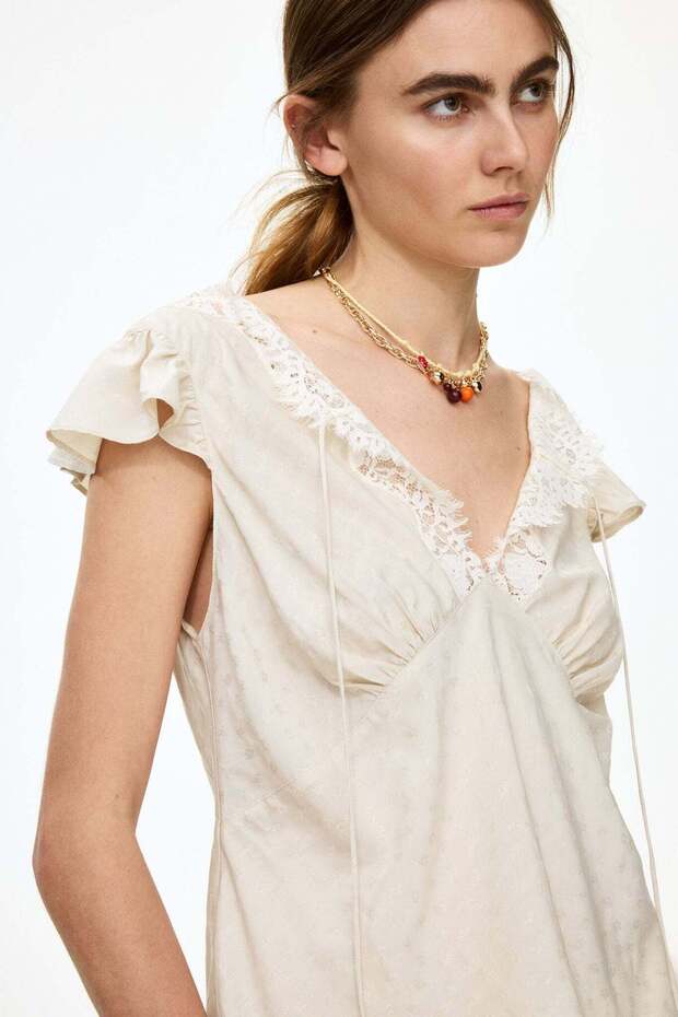 Jacquard-weave top