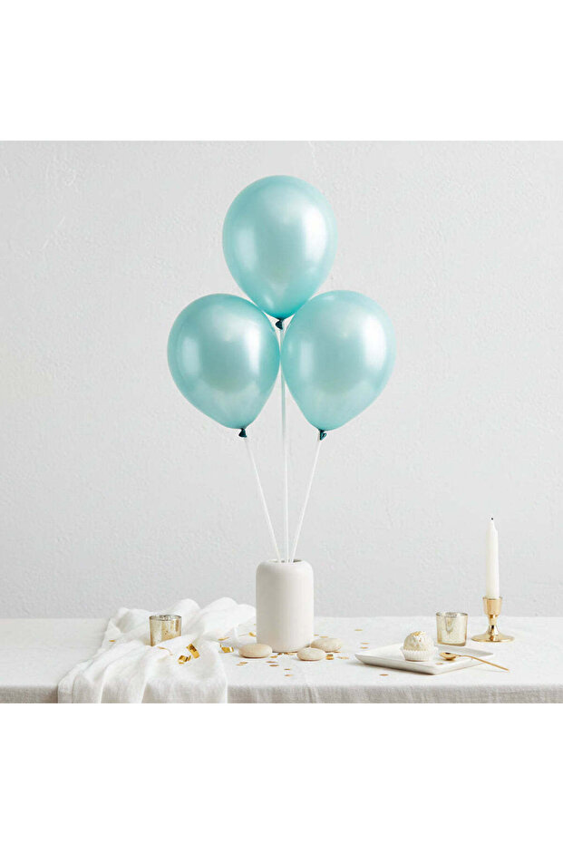 Robins Egg Blue Pearl Latex Balloons 5in, 100pcs, Party Decoration Balloons
