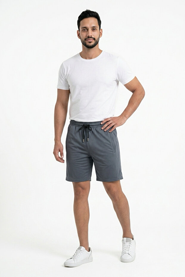 Men's Breathable Quick-Dry Fabric Back Zipper Summer Shorts