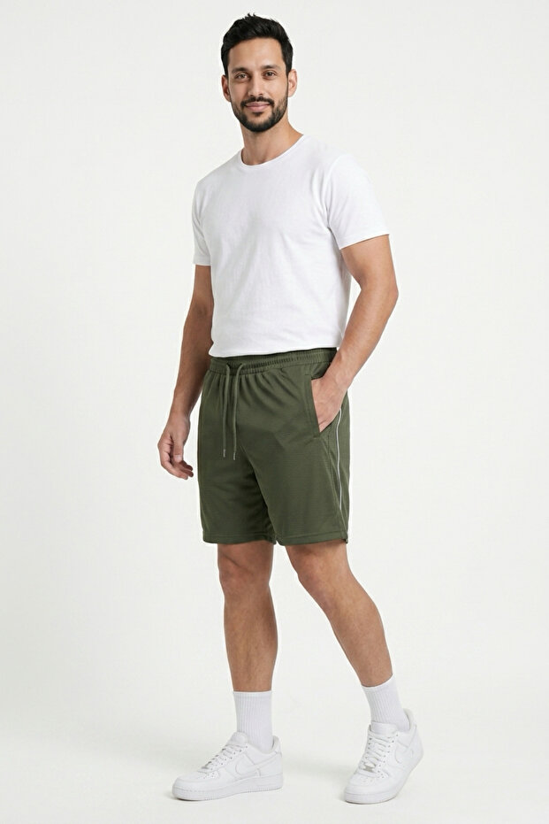 Men's Breathable Quick-Dry Fabric Back Zipper Summer Shorts