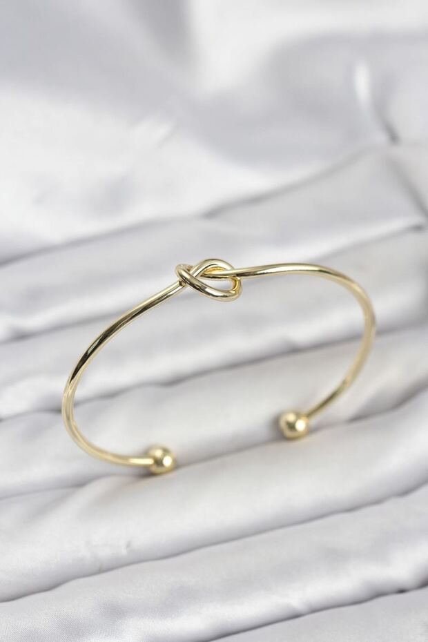Knot Model Brass Gold Color Women's Bracelet