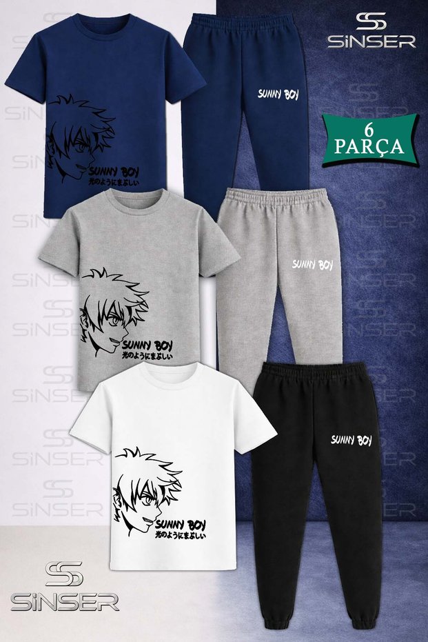 Children's Sunny Boy Syh 3-Piece T-Shirt and Tracksuit Set