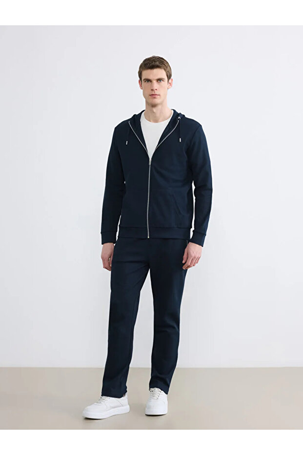 Navy Blue Standard Fit Men's Sweatpants