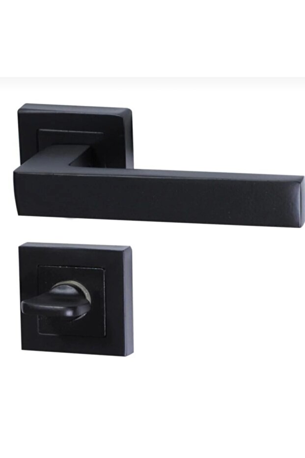 Black Square Badge Door Handle Wc