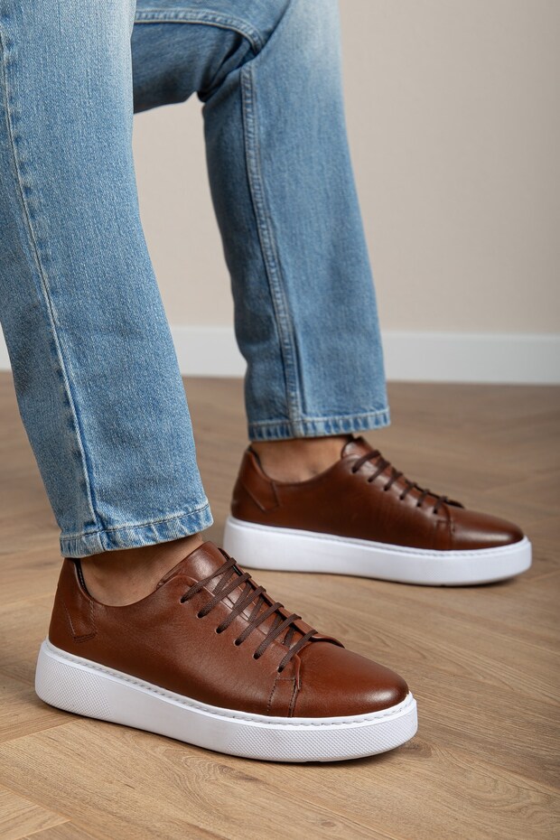 Genuine Leather, Men's Casual, Daily, Inner and Outer Genuine Leather Men's Shoes