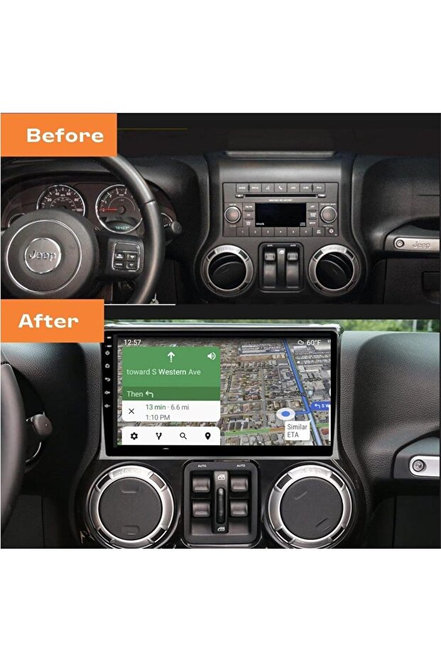 Jeep Wrangler android screen Model 2008-2016 caprlay android auto reverse camera included - 6