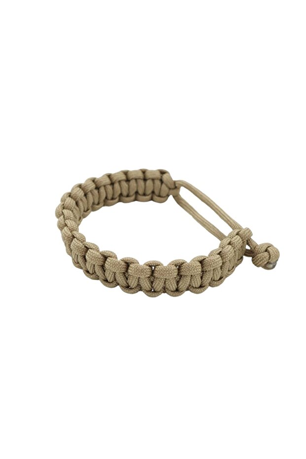 Adjustable Beige Paracord Bracelet M1 - Survival Bracelet
