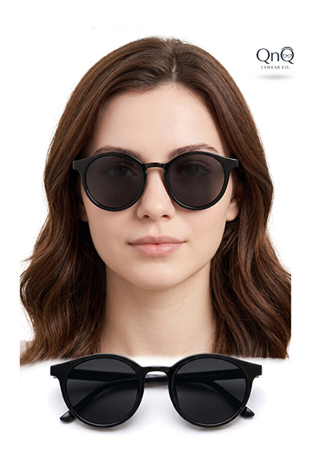 Di̇ana Round Unisex Black Sunglasses Black