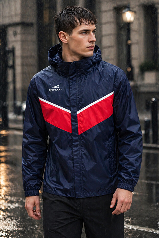 Unisex Hooded Raincoat Water Resistant Thin Lightweight Windbreaker