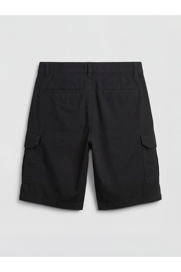 Regular Fit Gabardine Men's Cargo Shorts (S6)