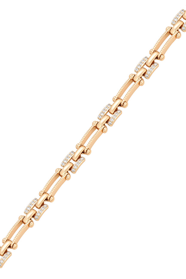 Gliederarmband mit Strasssteinen - 2