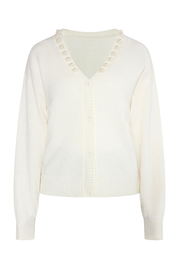 Cardigan mit Perlen - 2