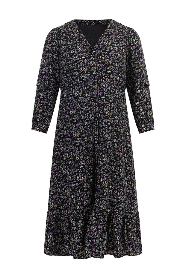 Midikleid mit Blumenprint - 2