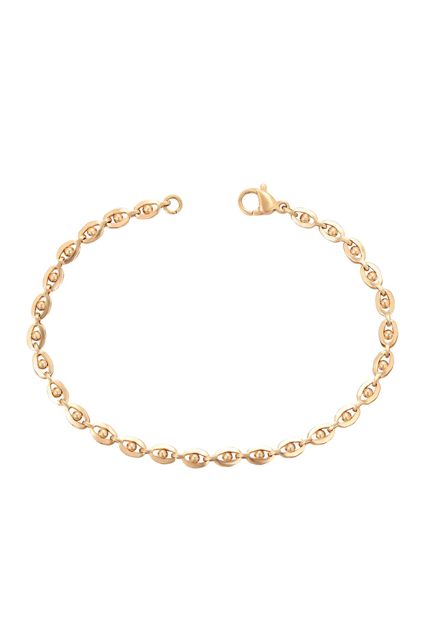 Beaded Chain Link Bracelet - 1