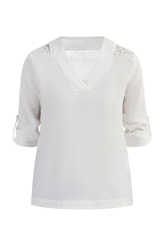 Blusenshirt mit Spitze - 2