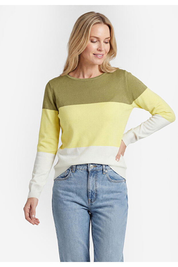 Feinstrickpullover mit Blockstreifen - 2