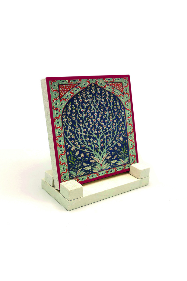 سطح طاولة حجري مطبوع بنمط بلاط إيزنيك 10×10 KD-107