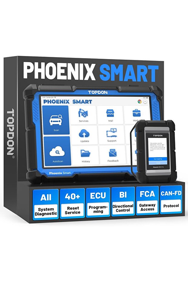 Phoenix Smart OBD2 Scanner, Bidirectional Scan Tool for 200+ Brands