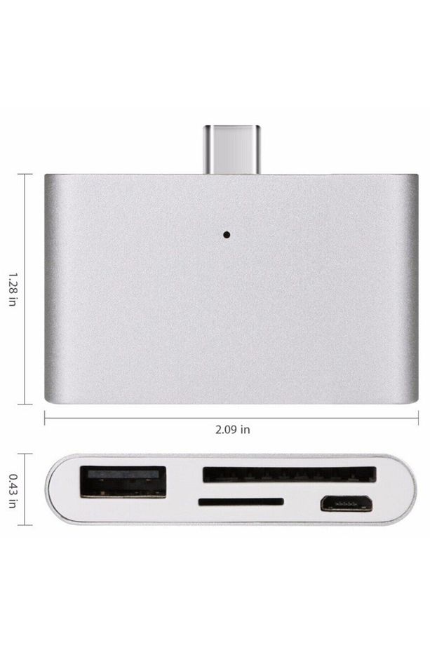 4397 Type C Usb 3.1 Kart Okuyucu Sd Microsd Tf Hub All In Çevirici Dönüştürücü Adaptör - 2
