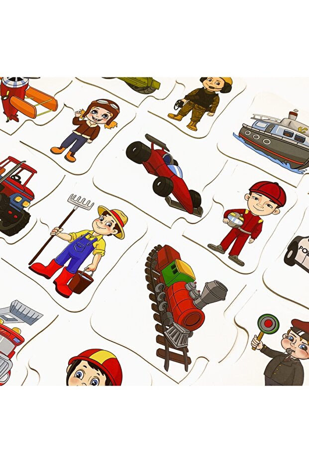 Renkleri Tanıyalım + Meslekler Ve Taşıtlar 2'li Set Eğitici-öğretici Yapboz - 6