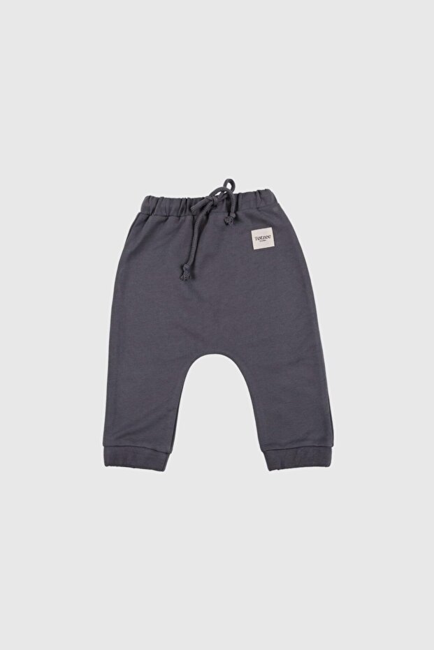 Bağcıklı Basic Pantolon Antrasit Gri - 1