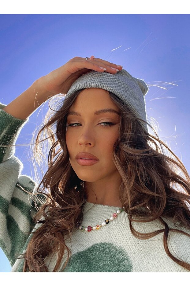 بيريه أساسي للجنسين باللون الرمادي - 4