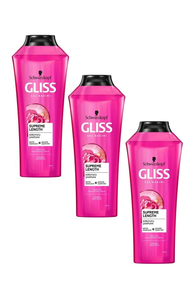 Supreme Length Protective Shampoo for Long Hair 360 ml (3 Pieces)