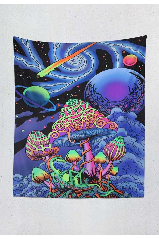 1.kalite Mantar Desen Duvar Örtüsü Duvar Halısı Tapestry - 5