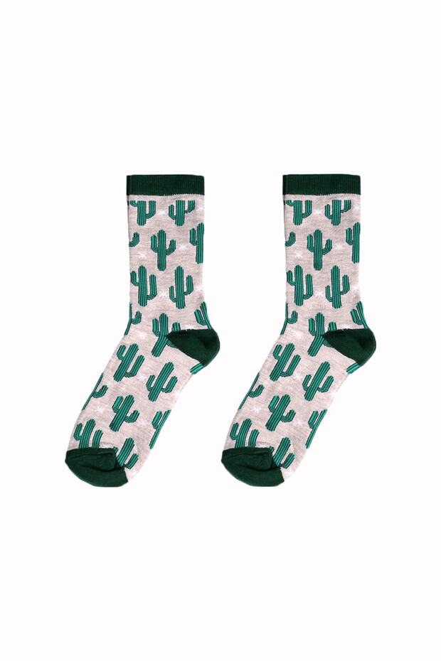 جوارب منقوشة بالصبار - 1