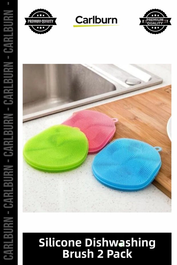 Special Production Flexible and Durable Kitchen Cleaning Utensils Hygienic Silicone Dishwashing Sponge 2 Pieces