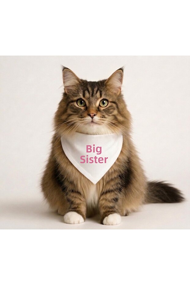 Big Sis & Big Bro Written Cat Scarf Bandana