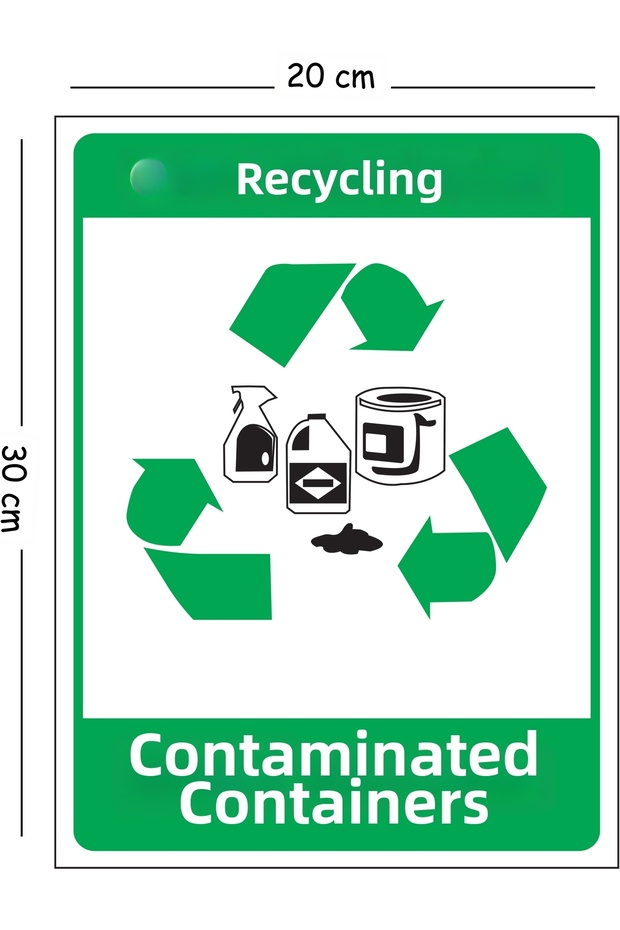 Metal Recycling Dirty Containers 20X30 cm A4 Warning Work Safety Sign
