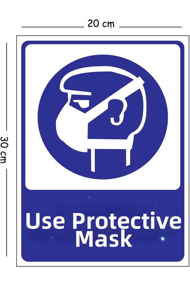 Metal Maskeni Tak 20X30 cm A4 Warning Work Safety Sign